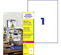 Etiquette plastique Avery-Zweckform L4775-100 210 x 297 mm film de polyester