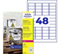 Etiquette plastique Avery-Zweckform L4778-20 45.7 x 21.2 mm film de polyester