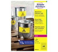 Avery Étiquettes Italie L6 – polyester 45,7×21,2 mm jaune 960 pièces fixation permanente