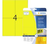 Etiquette plastique Herma 105 x 148 mm jaune 100 pc(s) fixation extra-forte