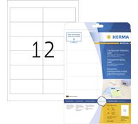 Etiquette plastique Herma 4682 97 x 42.3 mm film de polyester transparent 300 pc(s) fixation permanente