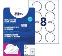 Etiquette pour badge, 85 x 50 mm, ovale