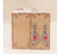 Étiquette Pour Boucles D'oreilles,50 Pièces,Attrape-Rêves,Bijoux,Fleurs Blanches/Kraft,Bricolage,Merci,Amour,Affichage - Type Kraftflcircle