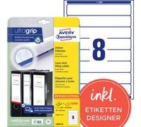 Etiquette pour dos de classeur, blanc