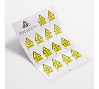 Etiquette pour installation Photovoltaïque, planche de 14 stickers, conforme à la norme UTE C 15-712-1 - Ref G32