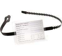 Étiquette pour roue/pneu avec bande de fixation et étiquettes, DIN A6 horizontal, perforée, noire, longueur de la boucle 80 cm