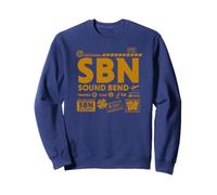 Étiquette rétro Vintage South Bend SBN Airport Code Travel Day Sweatshirt