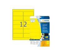 Herma 8029 Etiquette fluorescente 99.1 x 42.3 mm film de polyester jaune 300 pc(s) fixation extra-forte imprimante laser