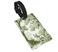 Étiquette simple Chihuahua dans la forêt vert mousse étiquettes de bagage étiquette nom étiquette étiquette valise, idéal pour voyage croisière, sac à dos