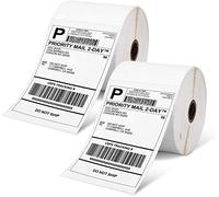 Étiquette thermique directe Phomemo 4 "x 6", étiquette d'expédition, compatible avec l'imprimante thermique de bureau, compatible avec toutes les entreprises de messagerie (1000 étiquettes en rouleau)