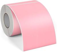 Étiquette Thermique Rose 4x6 Vinyle Imperméable Imprimante Etiqueteuse Adhésives Thermiques pour Adresses Codes-Barres Bureau Logos 250 Pièces