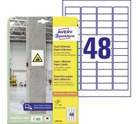 Etiquette ultra-adhésives Avery-Zweckform L7873-20 45.7 x 21.2 mm papier blanc 960 pc(s) fixation permanente , fixation forte
