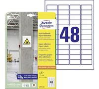 Etiquette ultra-adhésives Avery-Zweckform L7873-20 45.7 x 21.2 mm papier blanc 960 pc(s) fixation permanente , fixation forte