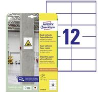 Etiquette ultra-adhésives Avery-Zweckform L7875-20 105 x 48 mm papier blanc 240 pc(s) fixation permanente , fixation forte