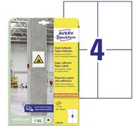 Avery Zweckform l7876-20 Papier antidérapante Étiquettes, 105 x 148 mm, 20 feuilles/80 Etiquettes Blanc