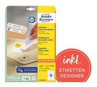 Étiquette universelle, 38,1 x 21,2 mm, blanc