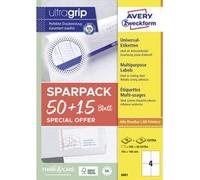Étiquette universelle, 70 x 36 mm, 50+15