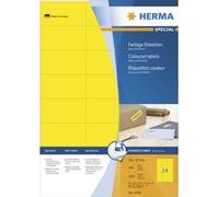 Herma Étiquettes autocollantes 4555 – DIN A4 105×42,3 mm, 100 feuilles, papier mat (1 400) jaune