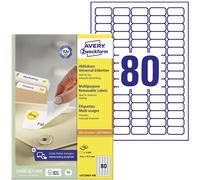 Etiquette universelles Avery-Zweckform L4732REV-100 35.6 x 16.9 mm papier blanc 8000 pc(s) décollable