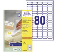 Etiquette universelles Avery-Zweckform L4732REV-100 35.6 x 16.9 mm papier blanc 8000 pc(s) décollable