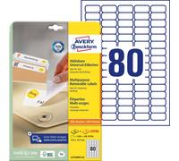 Etiquette universelles Avery-Zweckform L4732REV-25 35.6 x 16.9 mm papier blanc 2400 pc(s) décollable
