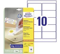 Etiquette universelles Avery-Zweckform L4744REV-25 96 x 50.8 mm papier blanc