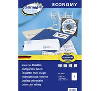 Avery Zweckform ELA027 Lot de 100 feuilles d'1 étiquette universelle Premium 210 x 297 mm (Blanc) (Import Allemagne)