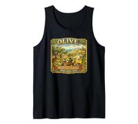 Étiquette Vintage Caisse d'olive des Pouilles Souvenir de la Mer Méditerranée Débardeur