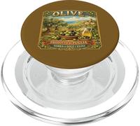 Étiquette Vintage Caisse d'olive des Pouilles Souvenir de la Mer Méditerranée PopSockets PopGrip pour MagSafe