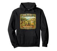 Étiquette Vintage Caisse d'olive des Pouilles Souvenir de la Mer Méditerranée Sweat à Capuche