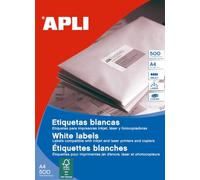 APLI Bte 500 F A4 4000 étiquettes Multi-usages Permanent 105 x 74 mm Blanc