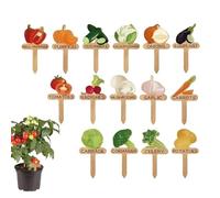 Étiquettes | 15 Piquets d'Identification en Bois | Plaques Extérieur | Idéal Pour Pots À Légumes, Pots À Fleurs, Jardinières, Serre, Cour Et Jardinage