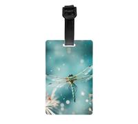Étiquettes à bagages avec imprimé libellule magique - Jolies étiquettes d'identification pour valise, croisière, aéroport, voyage