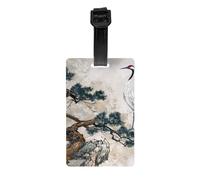 Étiquettes à bagages Crane & Pine pour valises, en cuir PU, pour une protection optimale de la vie privée, indispensables en voyage.