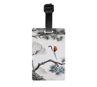 Étiquettes à bagages Crane & Pine pour valises, en cuir PU, pour une protection optimale de la vie privée, indispensables en voyage.