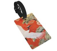 Étiquettes à bagages Crane & Pine pour valises, en cuir PU, pour une protection optimale de la vie privée, indispensables en voyage.