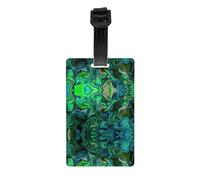 Étiquettes à bagages durables avec impression nacre d'ormeau pour valises/sacs de voyage, étiquettes pour une identification facile des bagages (taille unique)