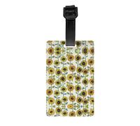 Étiquettes à bagages durables avec imprimé tournesols romantiques pour valises/sacs de voyage, étiquettes de valise pour une identification facile des bagages (taille unique)