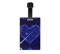 Étiquettes à bagages durables avec motif étoile filante et cœur pour valises/sacs de voyage, étiquettes pour une identification facile des bagages (taille unique)