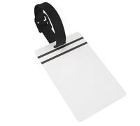 Étiquettes à bagages durables en forme de grille noire et blanche - Porte-étiquette de bagage de croisière, étiquettes de voyage pour bagages, facile à identifier, matériau en PVC