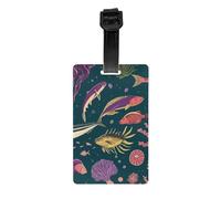 Étiquettes à bagages en forme de poisson sous-marin pour valises, étiquettes d'identification durables pour reconnaissance facile des sacs, essentiels de voyage