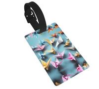 Étiquettes à bagages en papier origami avec bracelet amovible, étiquettes de sac de voyage, faciles à identifier