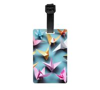 Étiquettes à bagages en papier origami avec carte d'identité, étiquettes de valises pour sacs, bagages, accessoires de voyage