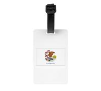 Étiquettes à bagages imperméables avec drapeau de l'État de l'Illinois - Pour voyage d'affaires, vacances en famille