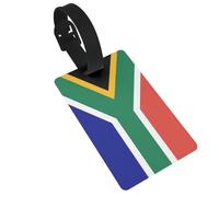 Étiquettes à bagages imprimées drapeau de l'Afrique du Sud avec bracelet amovible, étiquettes de sac de voyage, faciles à identifier