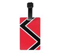 Étiquettes à bagages imprimées du drapeau de Trinité-et-Tobago avec couverture de confidentialité arrière intégrale - Étiquettes d'identification en PVC durable pour valises, sacs à main et sacs à dos