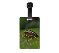 Étiquettes à bagages Insects On Leaf, élégantes, imperméables et durables, pour que votre voyage soit sûr et ordonné.