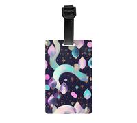 Étiquettes à bagages pailletées avec joli motif pour valises, étiquettes d'identification durables, étiquettes de sac pour reconnaître facilement les sacs, essentiels de voyage