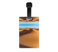 Étiquettes à bagages portables YYHWHJDE Prints Sand Dunes dans le désert du | Pendentif d'identification pour la prévention des pertes de valises, l'embarquement et l'enregistrement