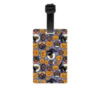 Étiquettes à bagages pour valises, chats effrayants, citrouilles d'Halloween, étiquettes de voyage, étiquettes d'identification de bagages, étiquettes de valise - Essentiels de voyage
